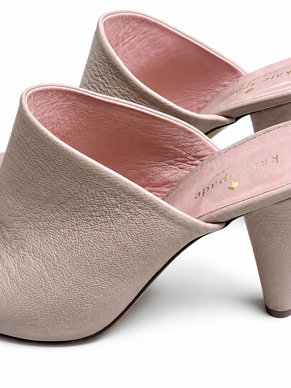 Kate Spade New York Bova Peep-Toe Cone-Heel Mules Pink Size 8